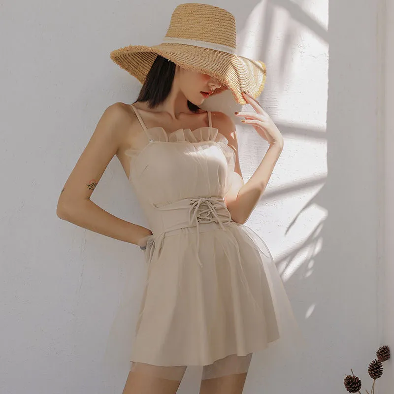 "MESH LACE STRAP SLING" SWIMSUIT N052002