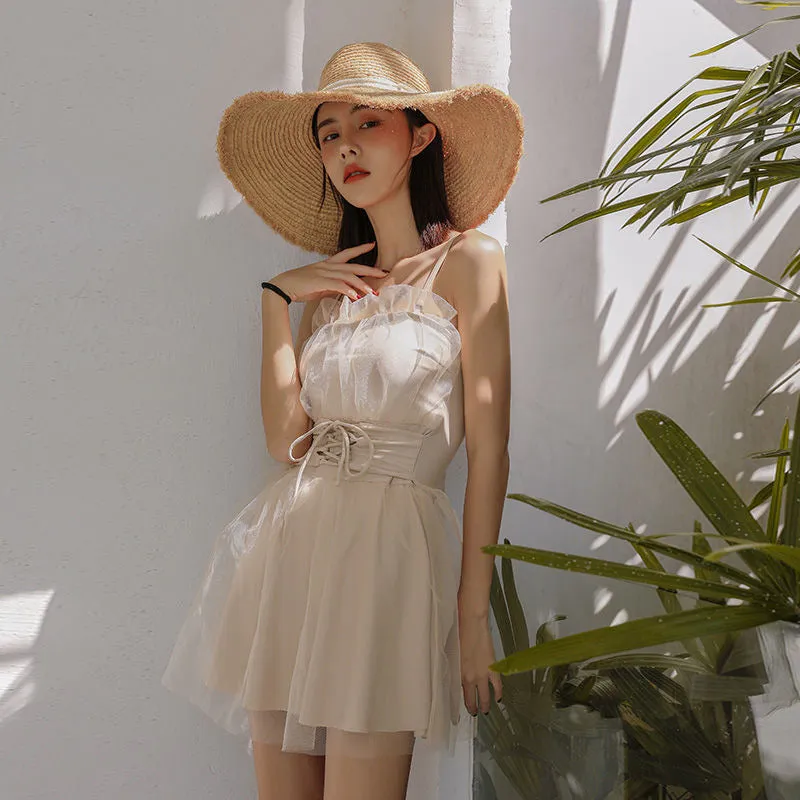 "MESH LACE STRAP SLING" SWIMSUIT N052002