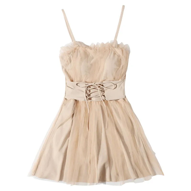 "MESH LACE STRAP SLING" SWIMSUIT N052002