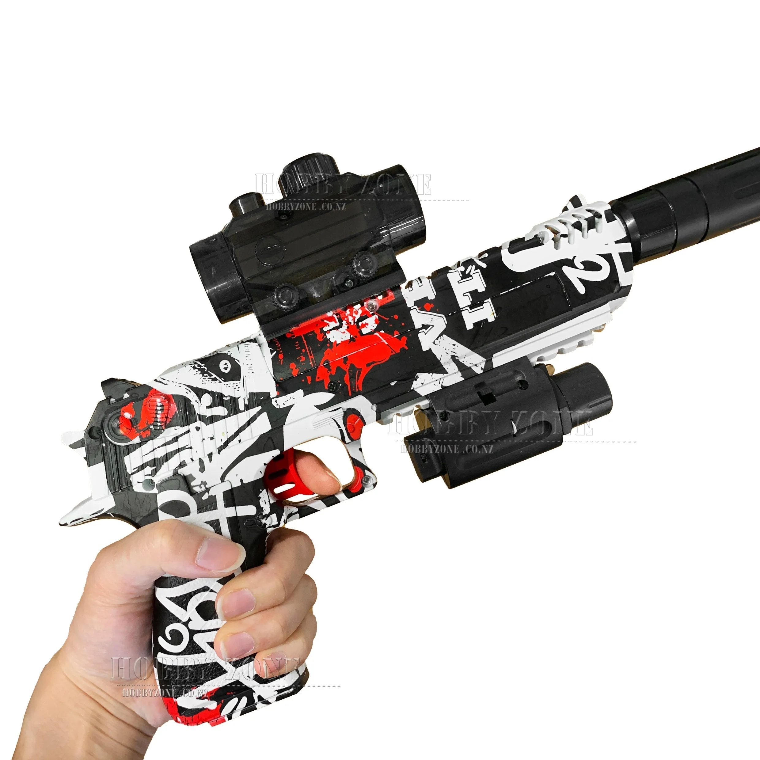 [R18 ] "Black Licorice" EV Graffiti Desert Eagle Gel Ball Blaster [ID Check Required]
