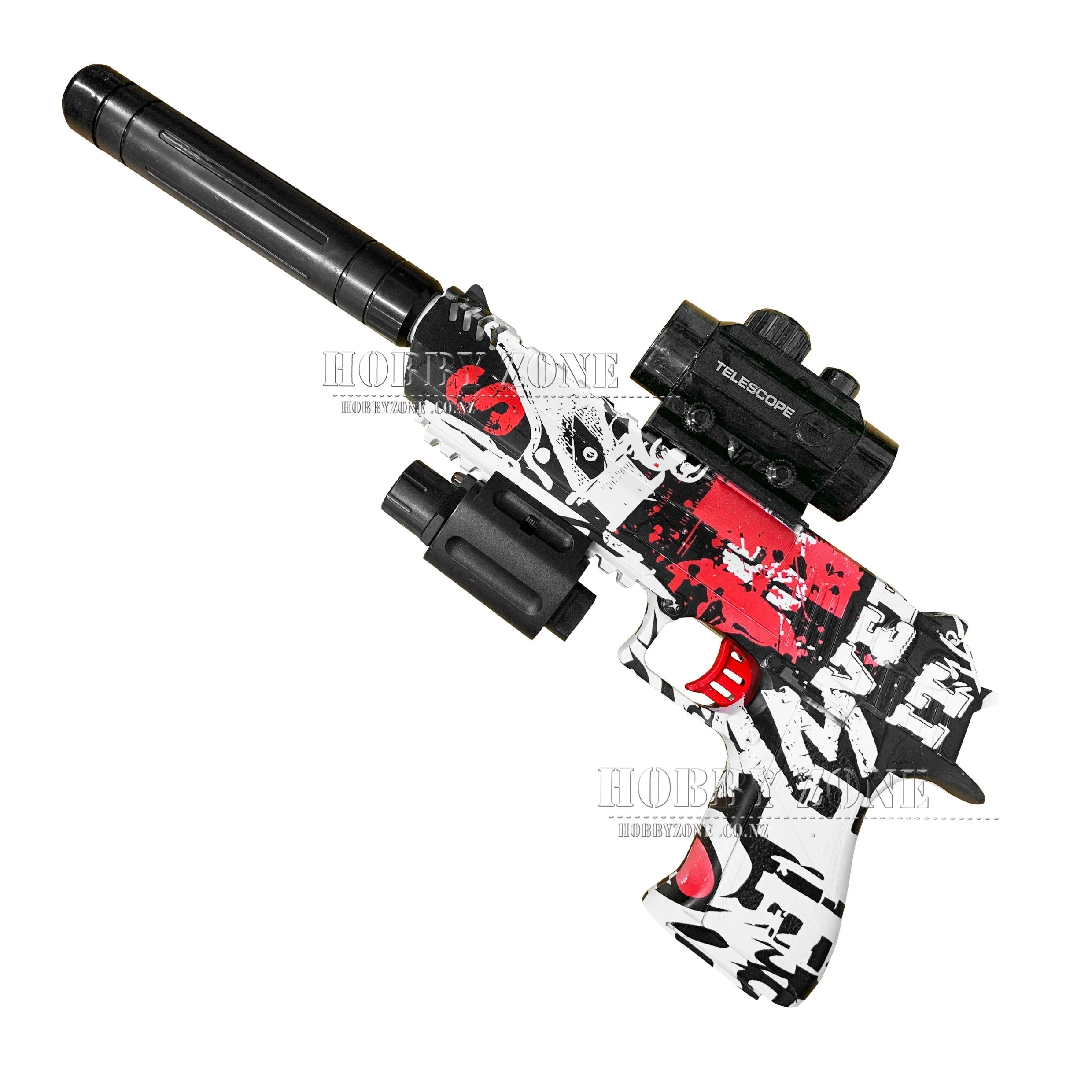 [R18 ] "Black Licorice" EV Graffiti Desert Eagle Gel Ball Blaster [ID Check Required]