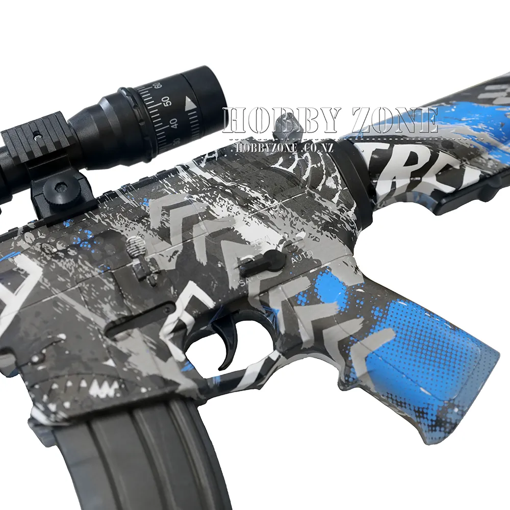 [R18 ] "Blueberry Cheesecake" Graffiti M416 Gel Ball Blaster [ID Check Required]