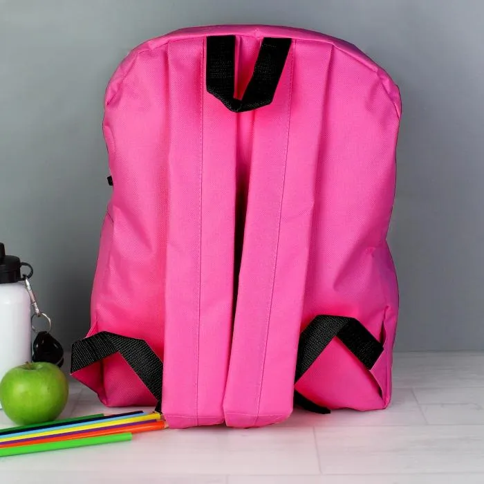 Rainbow Personalised Backpack - Pink