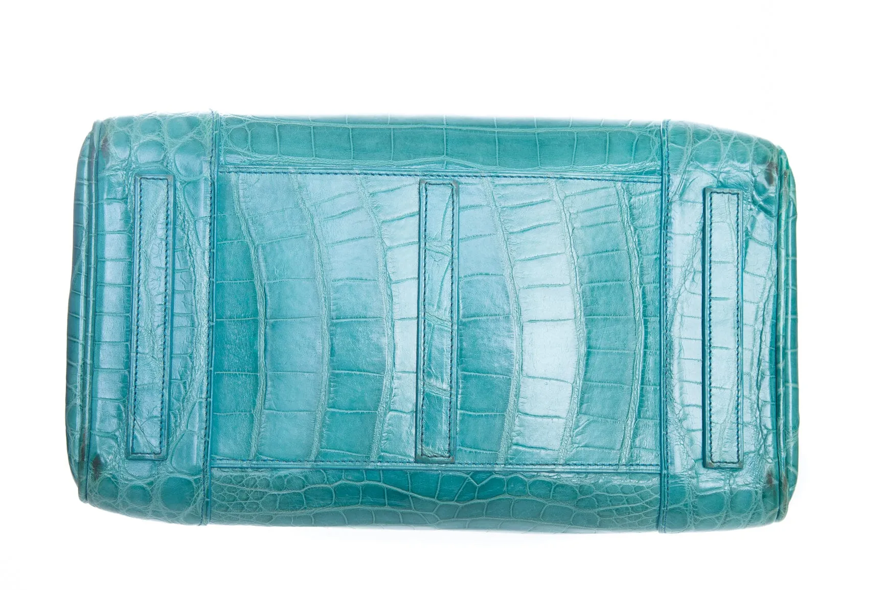Ralph Lauren Blue Crocodile Ricky Handbag