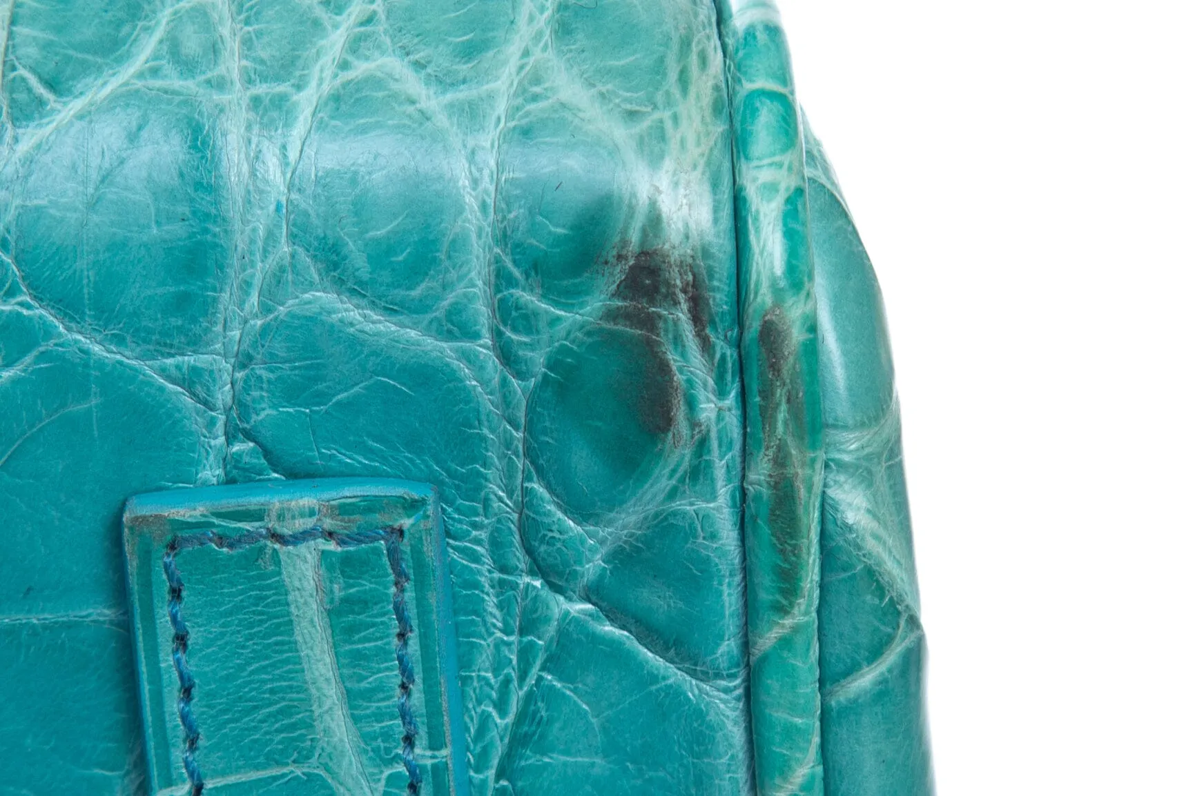 Ralph Lauren Blue Crocodile Ricky Handbag