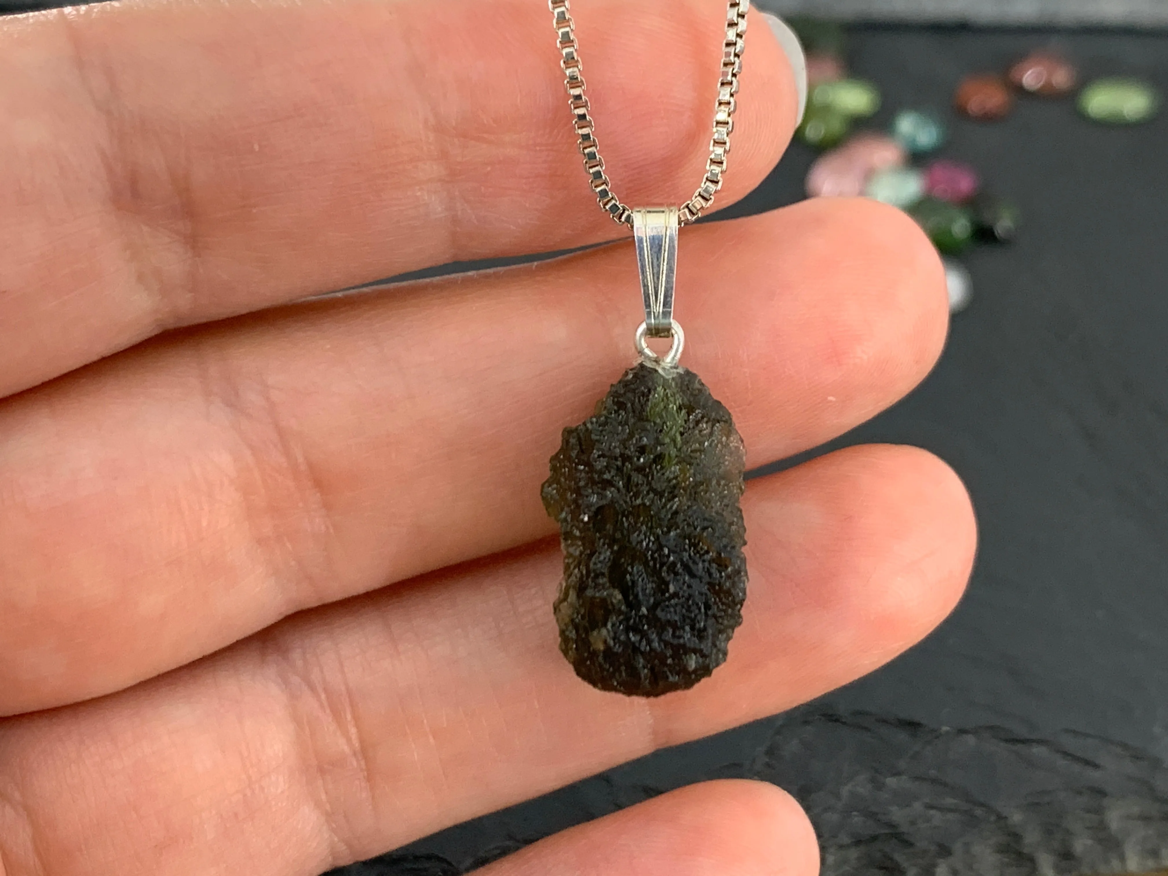 Raw Moldavite Pendant 2.4g