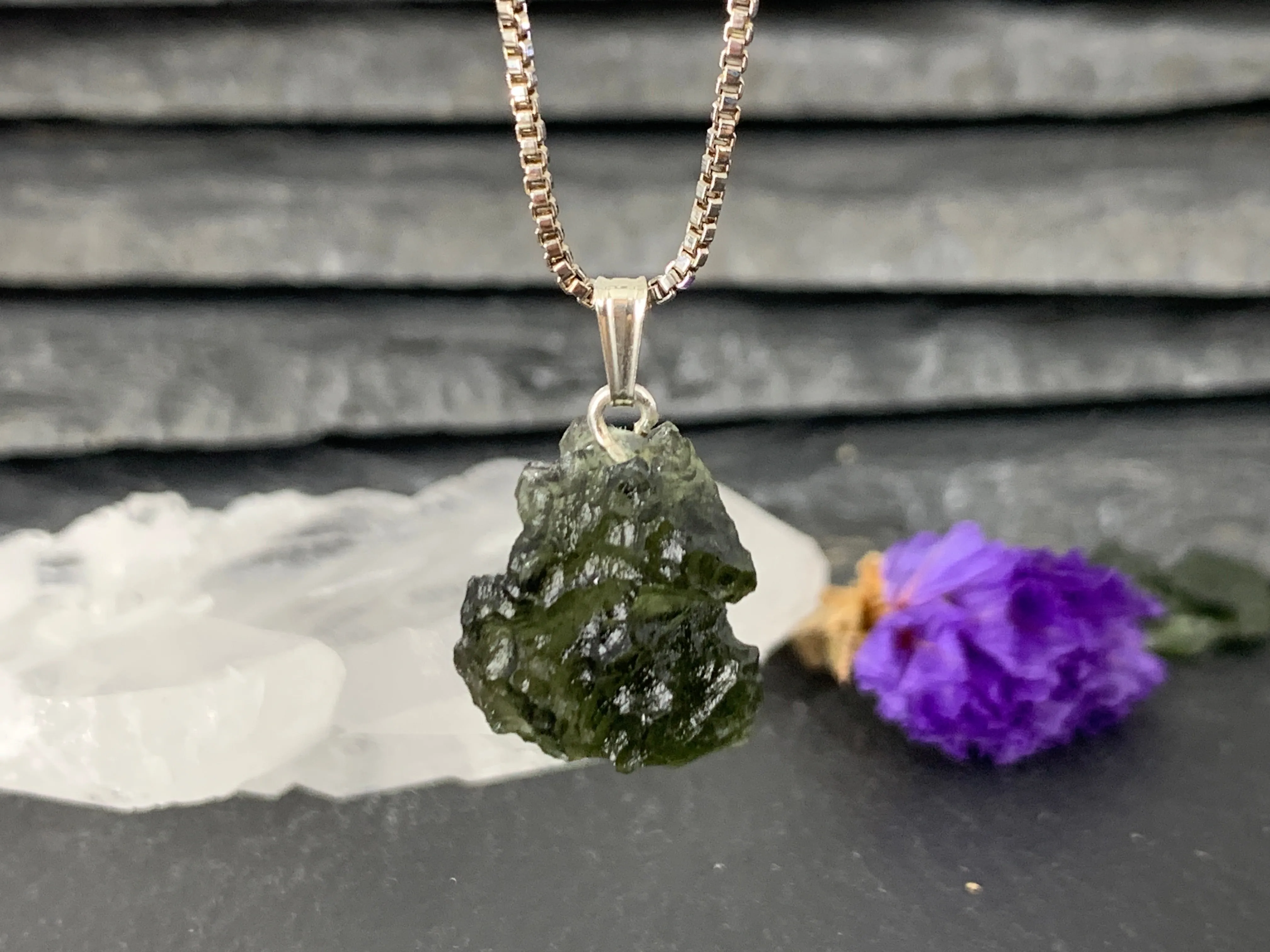Raw Moldavite Pendant 2.4g