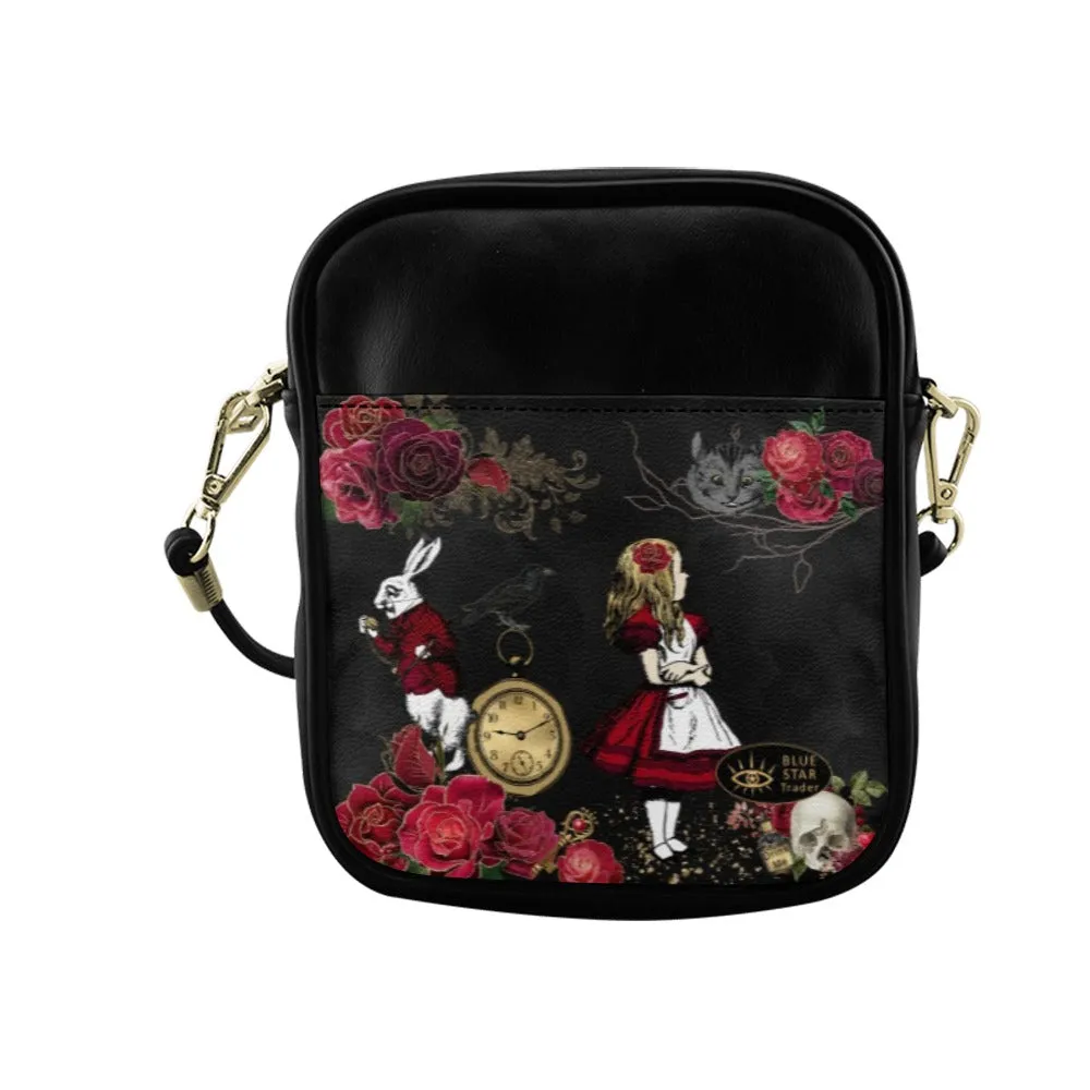Red Alice in Wonderland Mini Phone Purse - Crossbody Sling Bag