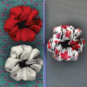Red & White Scrunchies Set of 3