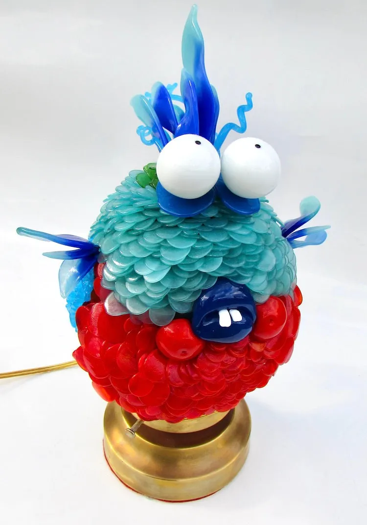 Red Beard Fish Lamp