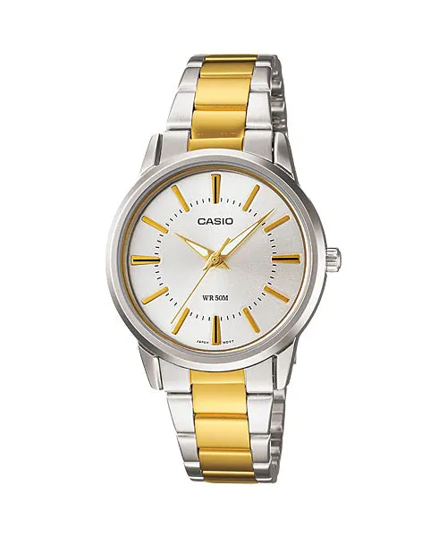 Reloj casual correa de Acero inoxidable LTP-1303SG-7AV