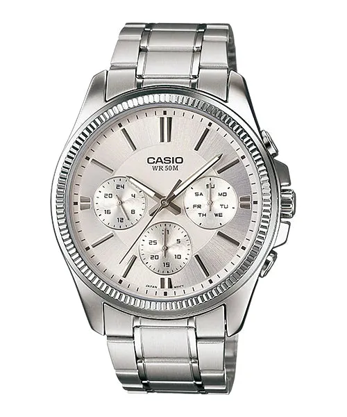 Reloj casual correa de Acero inoxidable MTP-1375D-7AV