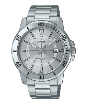 Reloj casual correa de Acero inoxidable MTP-VD01D-7CV
