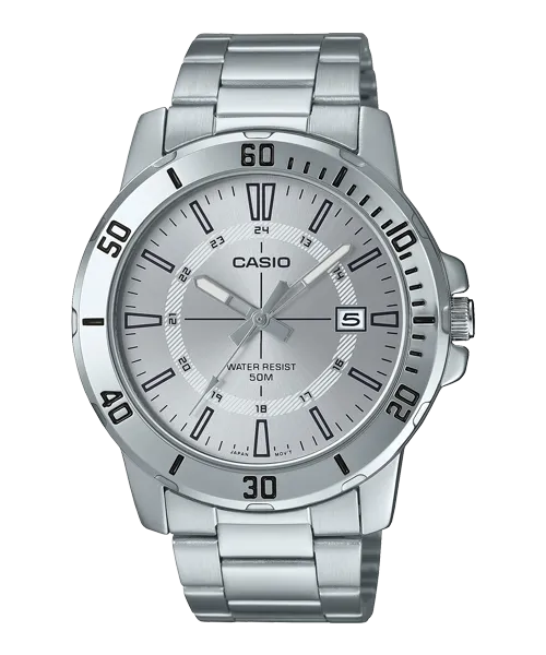 Reloj casual correa de Acero inoxidable MTP-VD01D-7CV