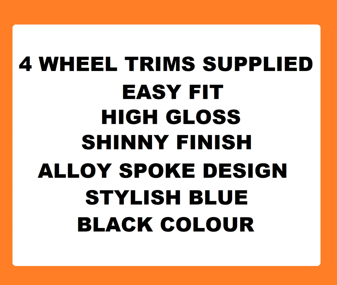 Renault Megane I Classic Black Blue Wheel Trims Covers (1996-2003)