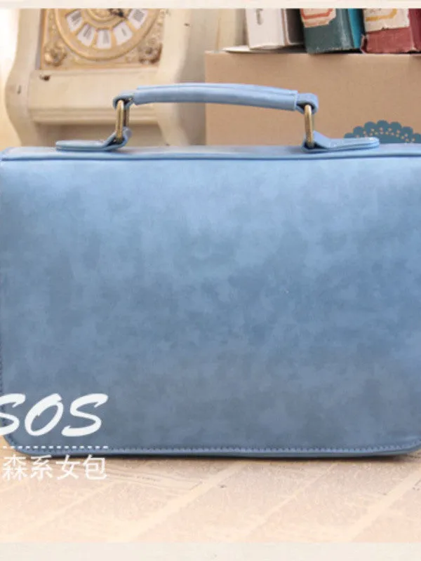 retro buckle cutout satchel