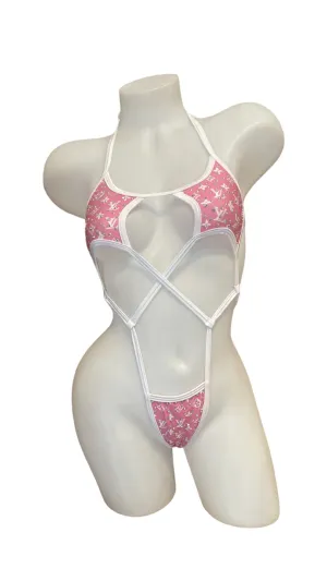Rhinestone Star Sling Shot Design Pink