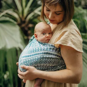 Ring Sling - PEACOCK'S TAIL - SEA ANGEL - 100% Bamboo