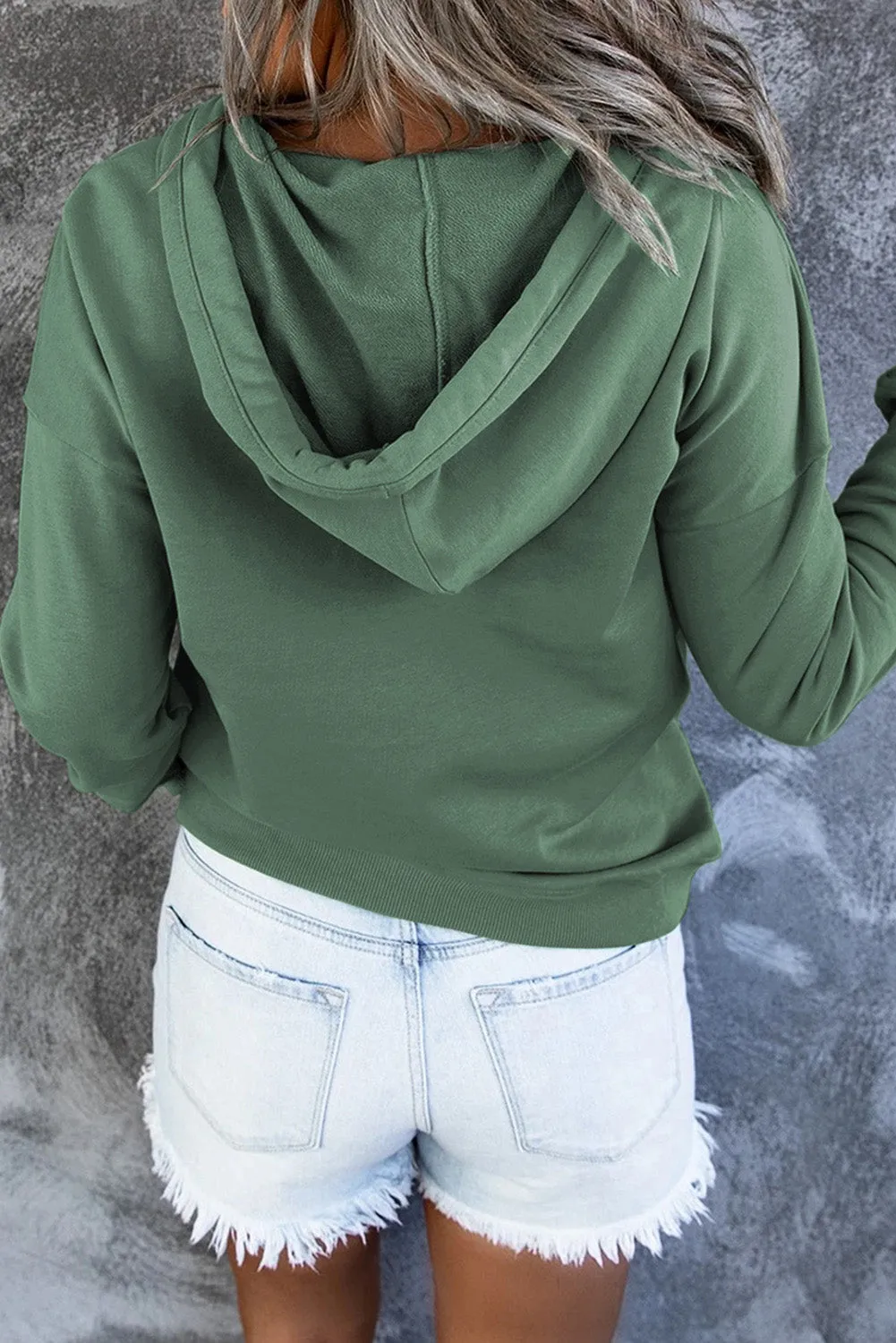 Robyn Dropped Shoulder Long Sleeve Hoodie with Pocket