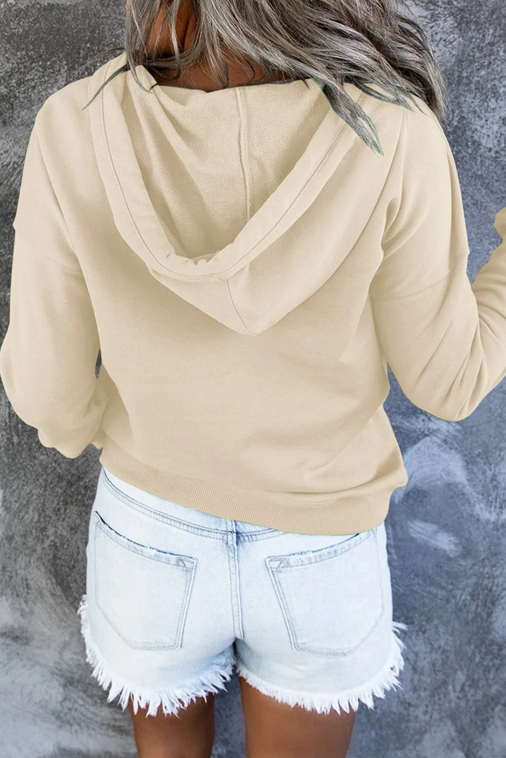 Robyn Dropped Shoulder Long Sleeve Hoodie with Pocket