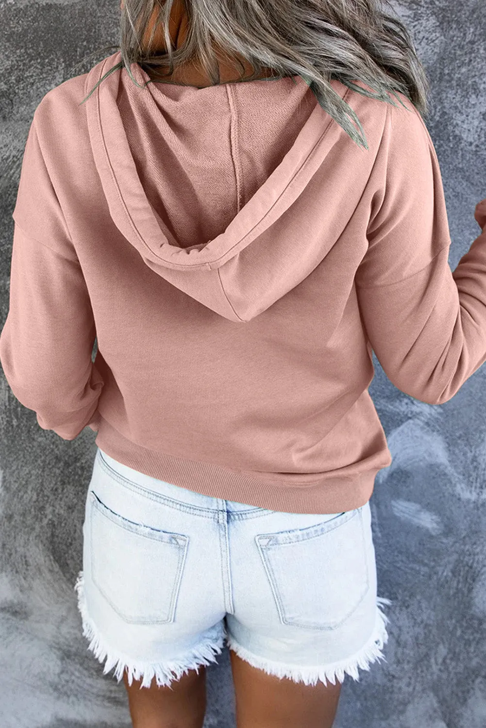 Robyn Dropped Shoulder Long Sleeve Hoodie with Pocket
