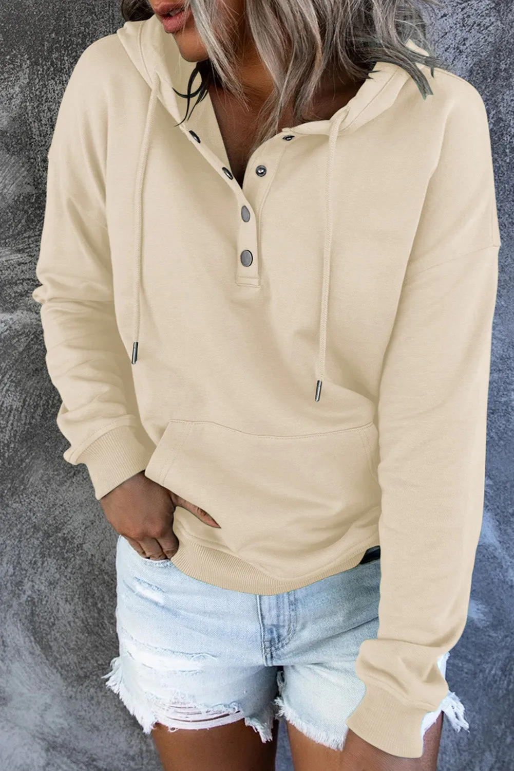 Robyn Dropped Shoulder Long Sleeve Hoodie with Pocket