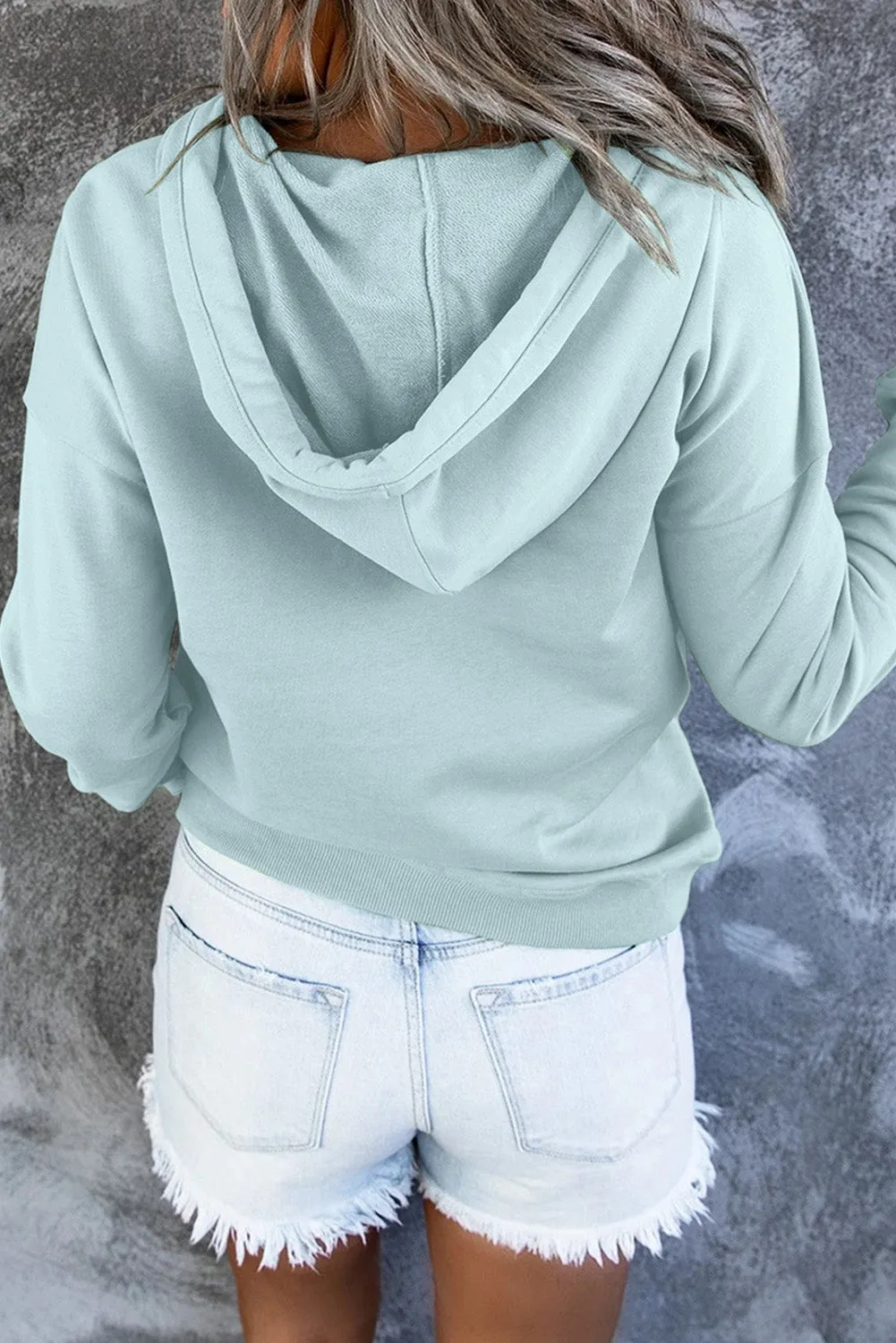 Robyn Dropped Shoulder Long Sleeve Hoodie with Pocket