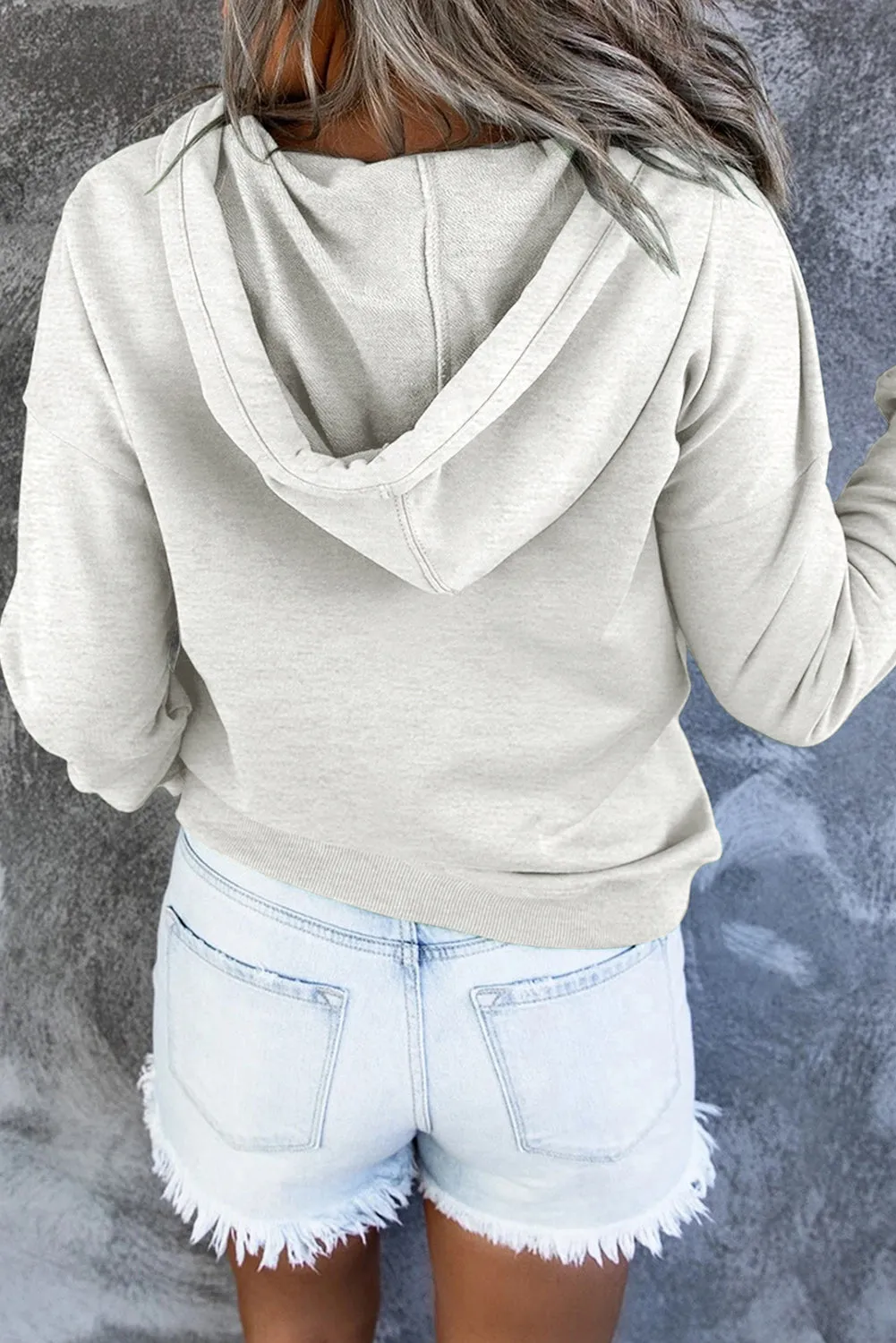 Robyn Dropped Shoulder Long Sleeve Hoodie with Pocket