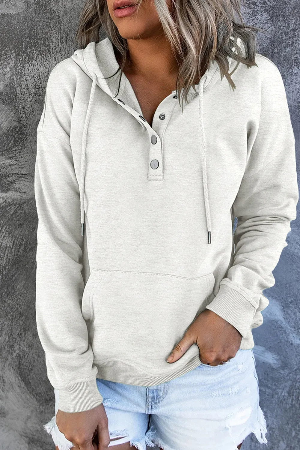 Robyn Dropped Shoulder Long Sleeve Hoodie with Pocket