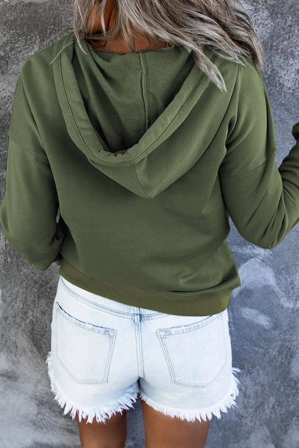 Robyn Dropped Shoulder Long Sleeve Hoodie with Pocket