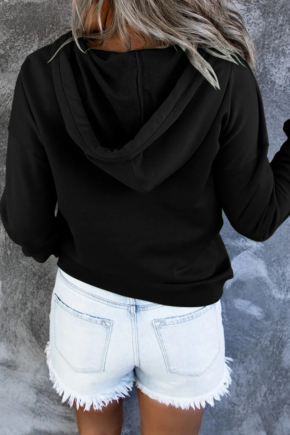 Robyn Dropped Shoulder Long Sleeve Hoodie with Pocket