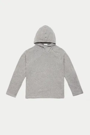 Rocco Brushed Cotton Hoodie Light Grey
