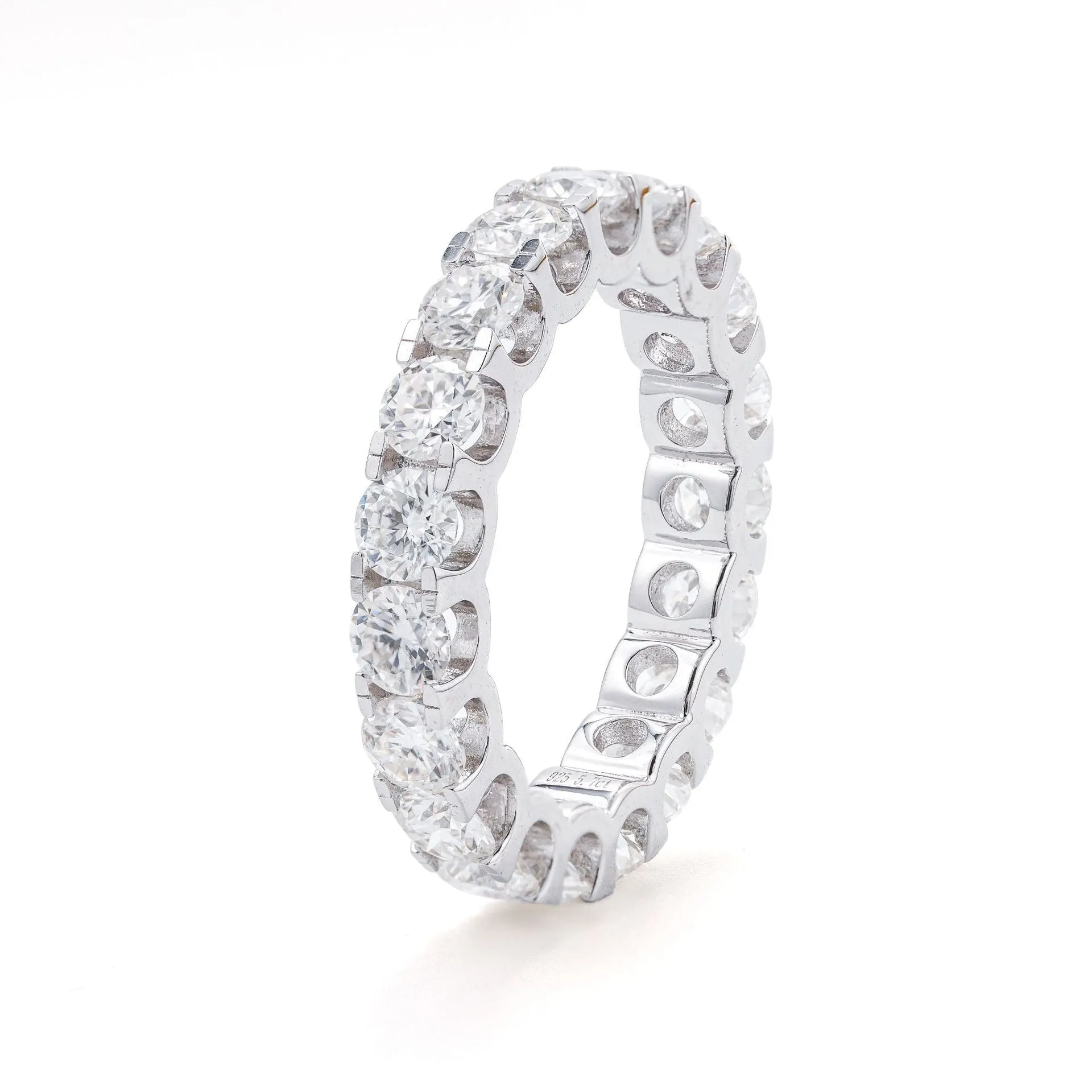 S925 Moissanite Diamond Eternity Ring - 5mm