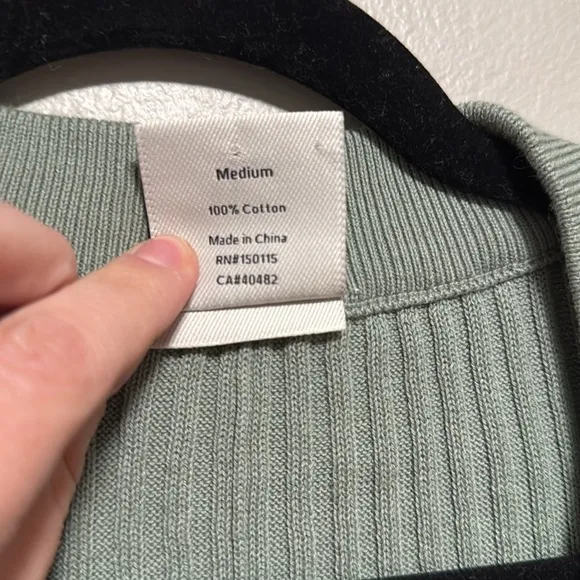 Sage Green Ribbed Varley Dress
