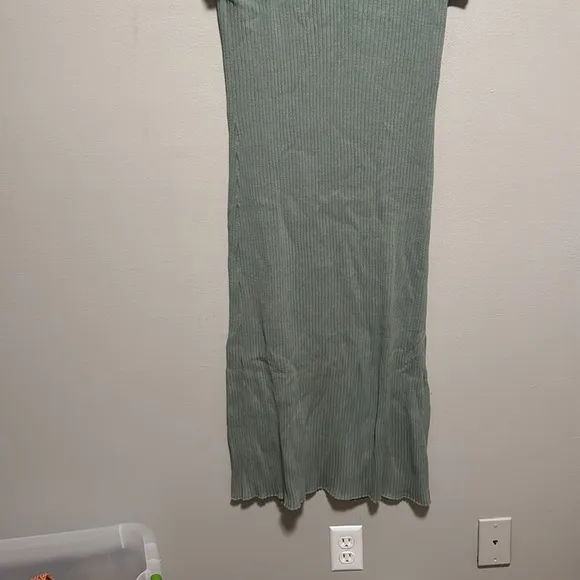 Sage Green Ribbed Varley Dress