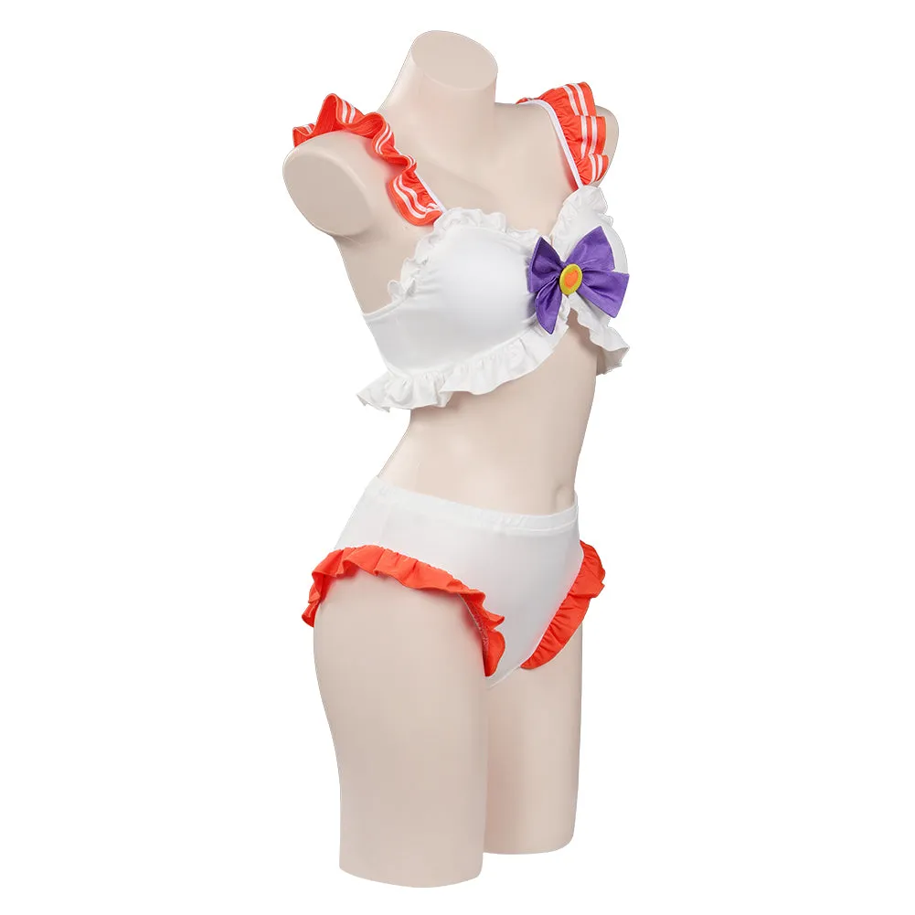 Sailor Moon Aino Minako Cosplay Swimwear Bikini Top Shorts Outfits Halloween Carnival Suit