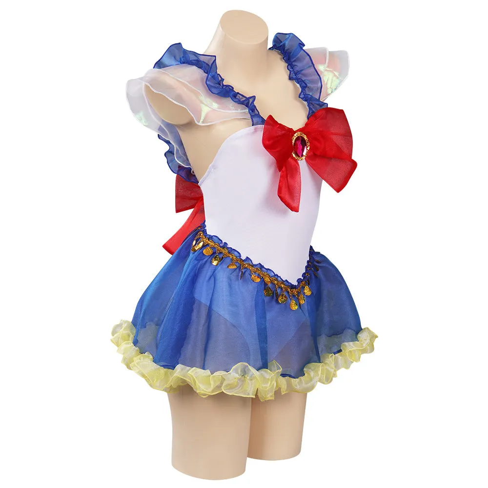 Sailor Moon Tsukino Usagi Swimsuit Cosplay Costume Jumpsuit Swimwear Halloween Carnival Suit