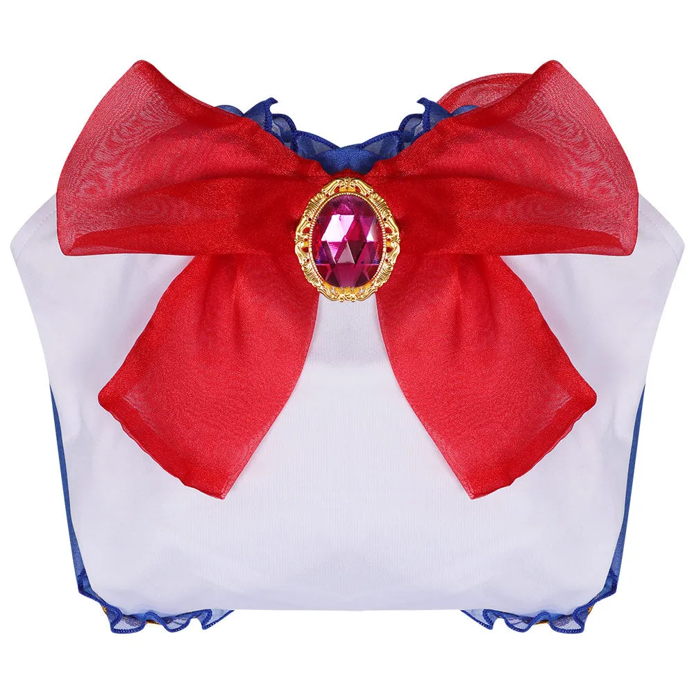 Sailor Moon Tsukino Usagi Swimsuit Cosplay Costume Jumpsuit Swimwear Halloween Carnival Suit