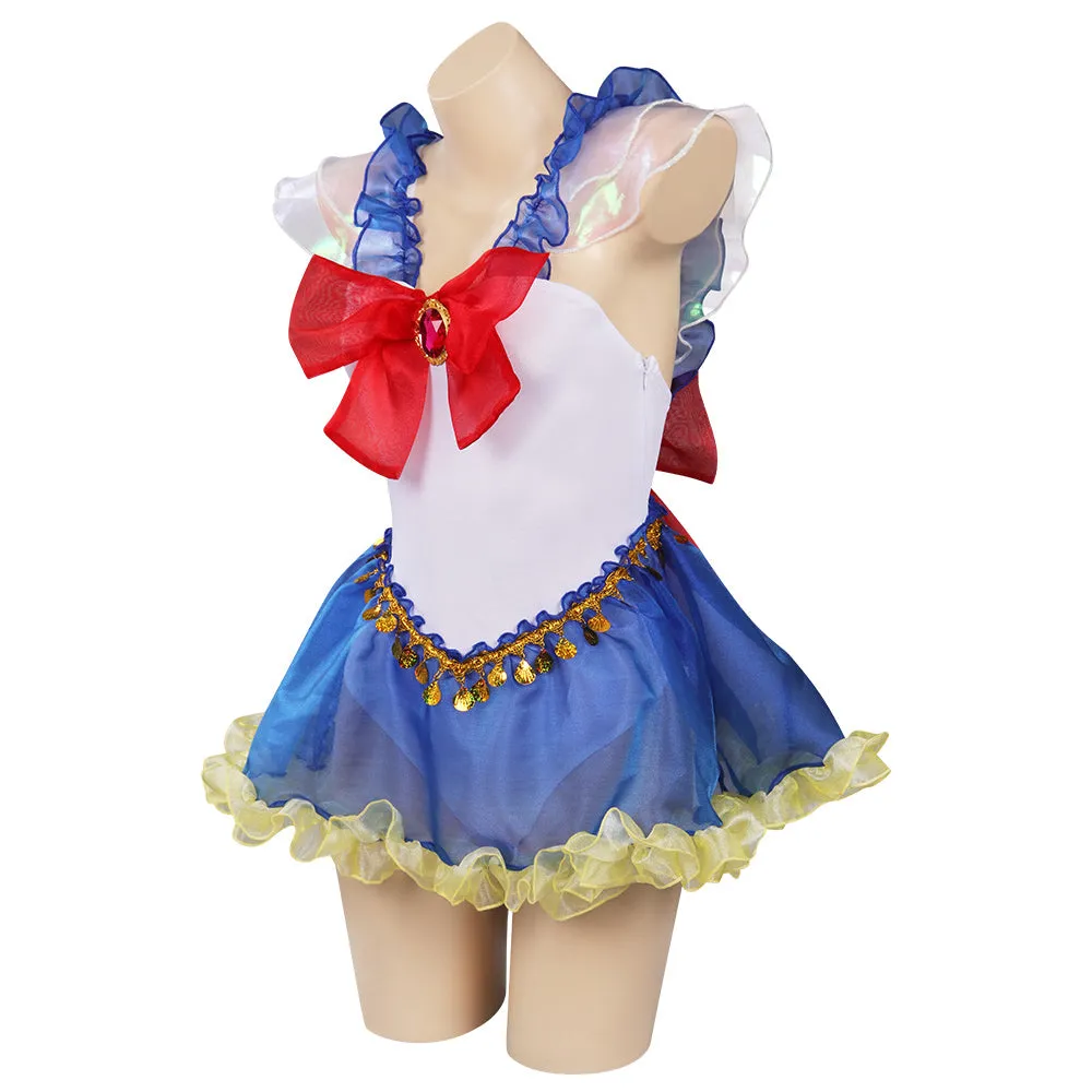 Sailor Moon Tsukino Usagi Swimsuit Cosplay Costume Jumpsuit Swimwear Halloween Carnival Suit