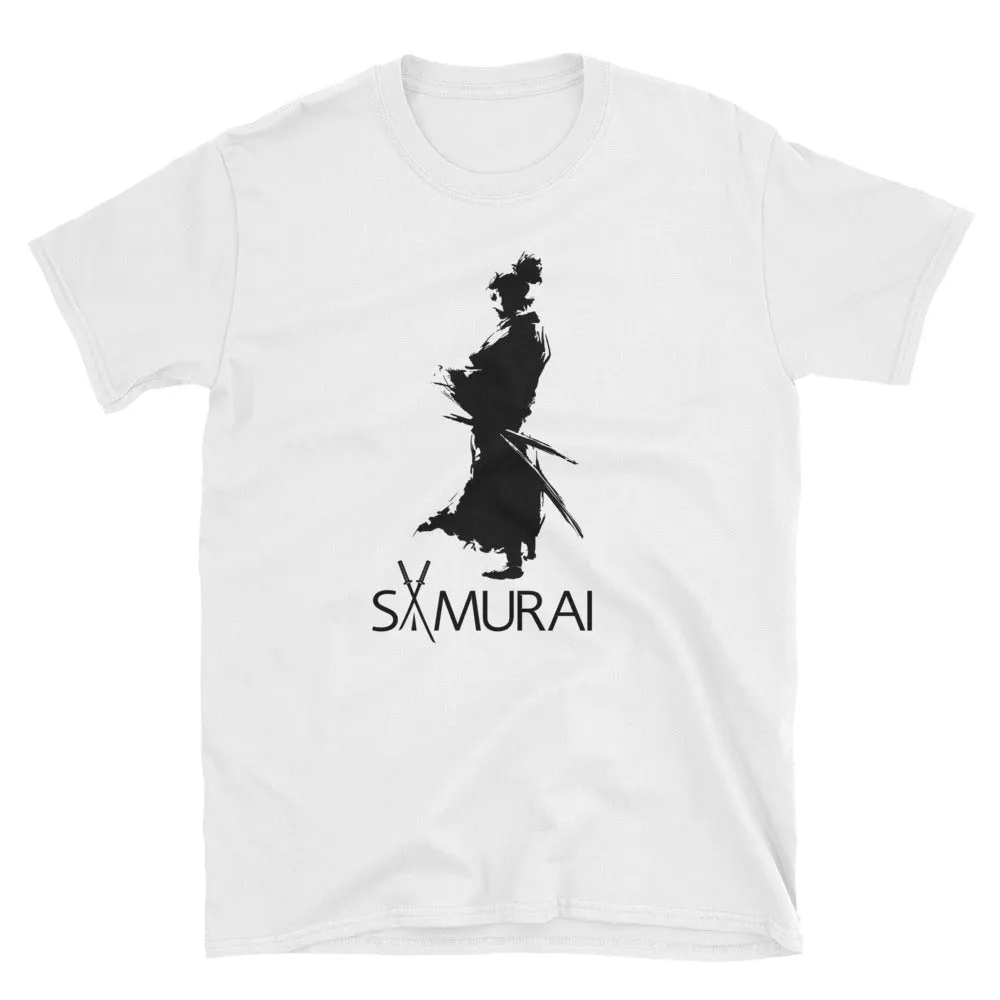 Samurai T Shirt White Cotton Samurai T Shirt for Men