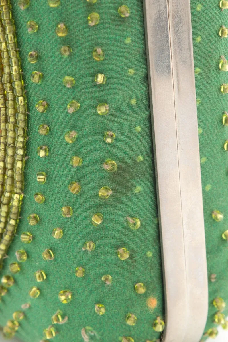 Sarah's Bag Green Beaded Watermelon Cross-Body