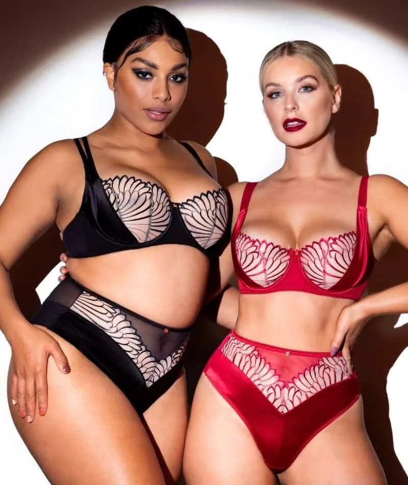 Scantilly Fallen Angel Balcony Bra - Garnet Red