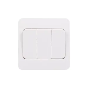 Schneider Electric GGBL1032WS Lisse White Moulded 10AX 3G 2-Way Wide Rocker Switch (Display Packaged)