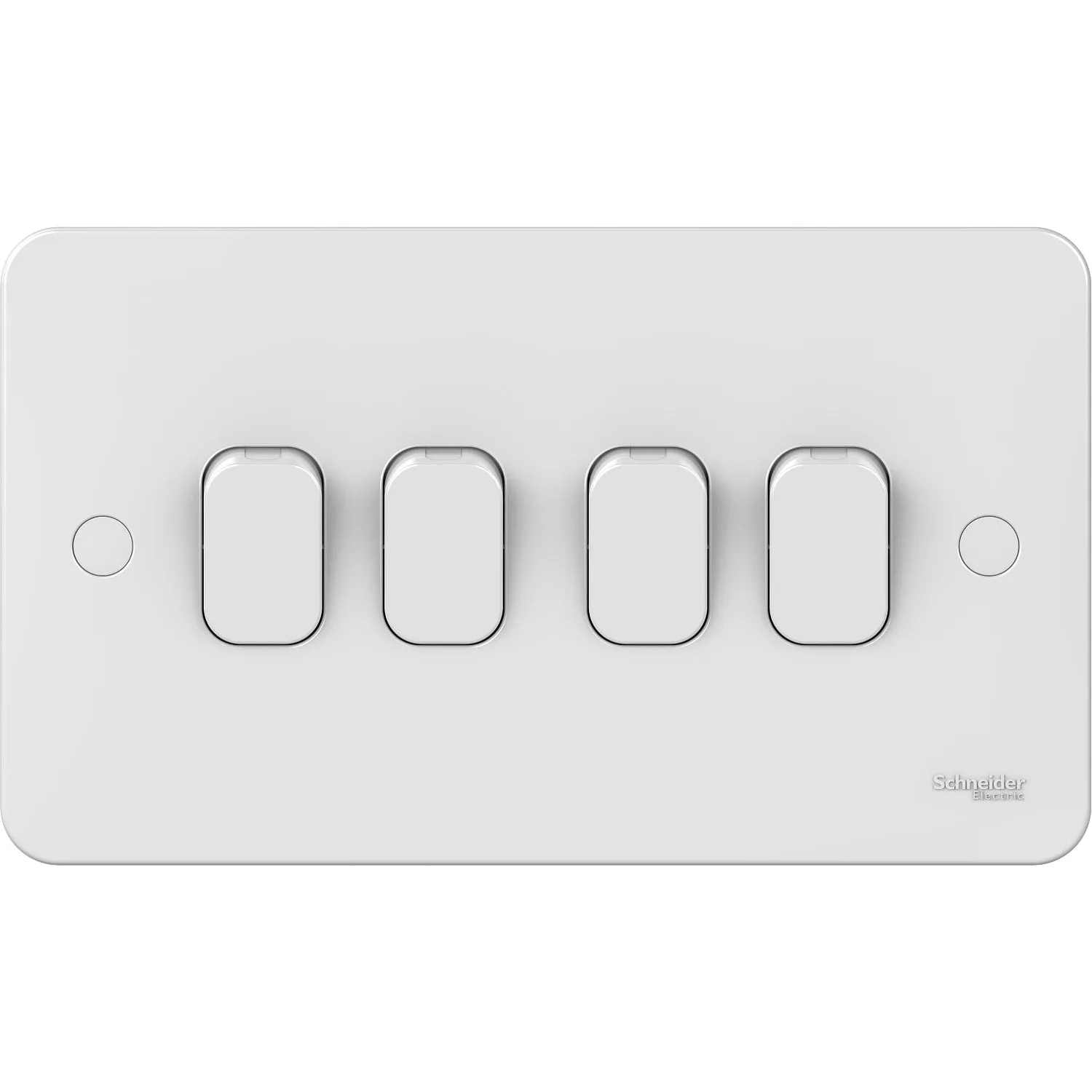 Schneider Electric GGBL1042 Lisse White Moulded 10AX 4G 2-Way Plate Switch
