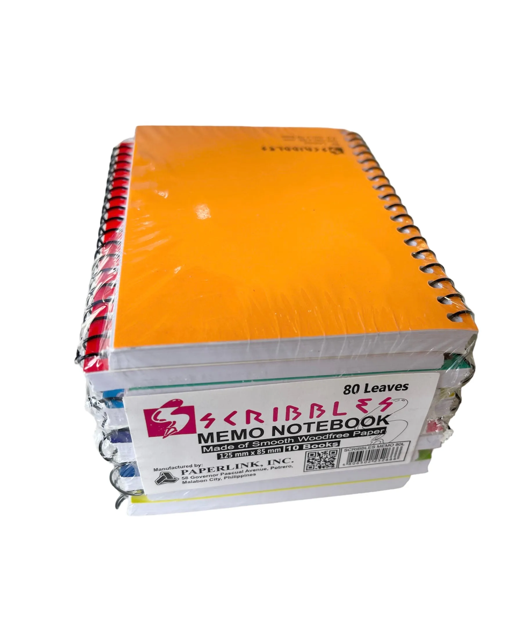 Scribbles Spiral Memo Notebook 80lvs | 10pcs (Asstd Color)