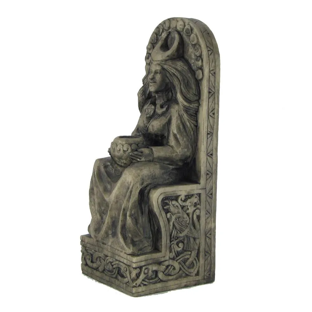 Seated Moon Goddess Statue - Stone Finish