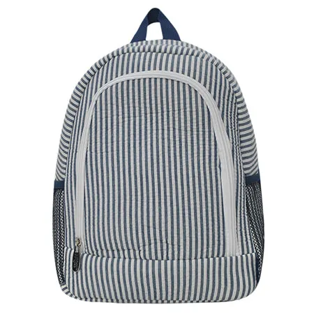 Seersucker Navy Small Size NGIL Canvas Backpack
