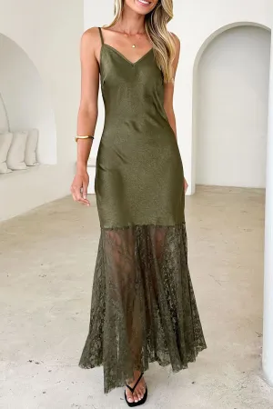 Sexy Lace V Neck Sling Dresses