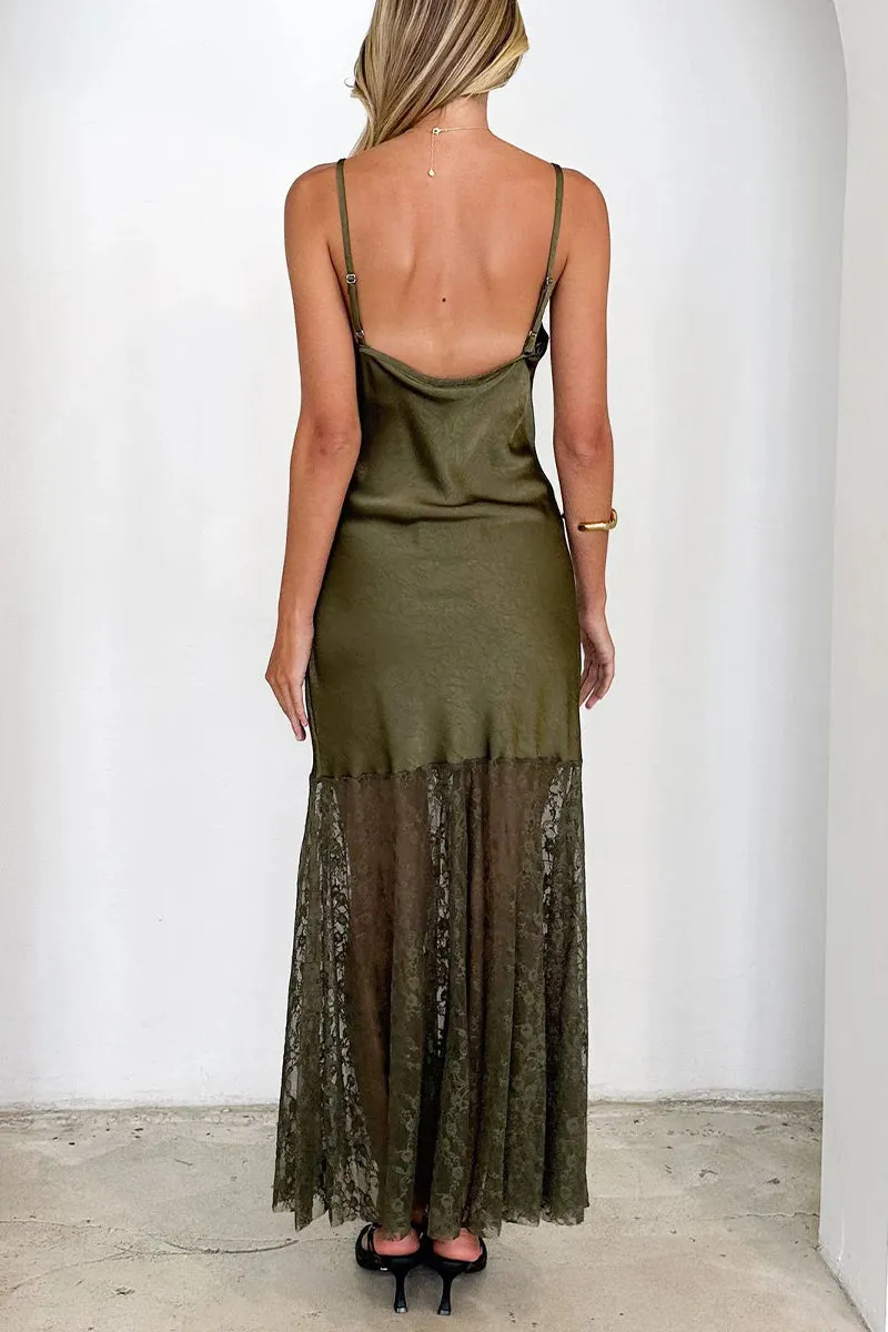 Sexy Lace V Neck Sling Dresses