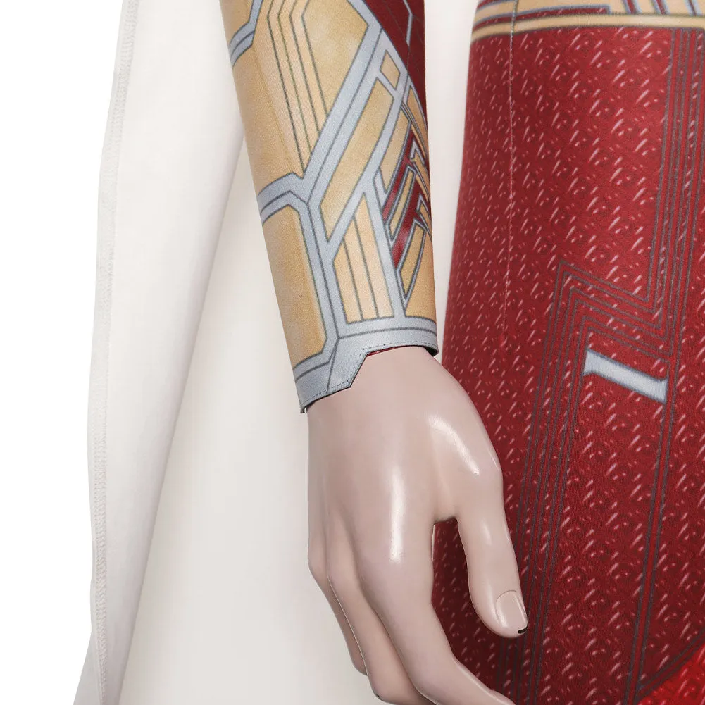 Shazam! Fury of the Gods-Shazam Cosplay Costume Jumpsuit Halloween Carnival Disguise Suit